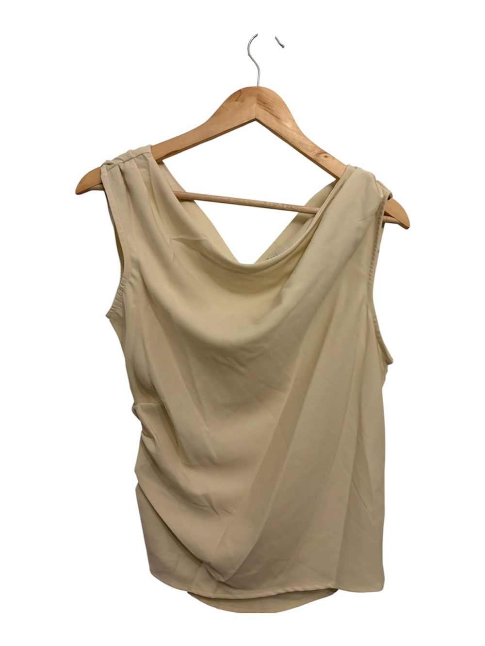 a new day Sleeveless Cowl Neck Blouse in Light Beige
